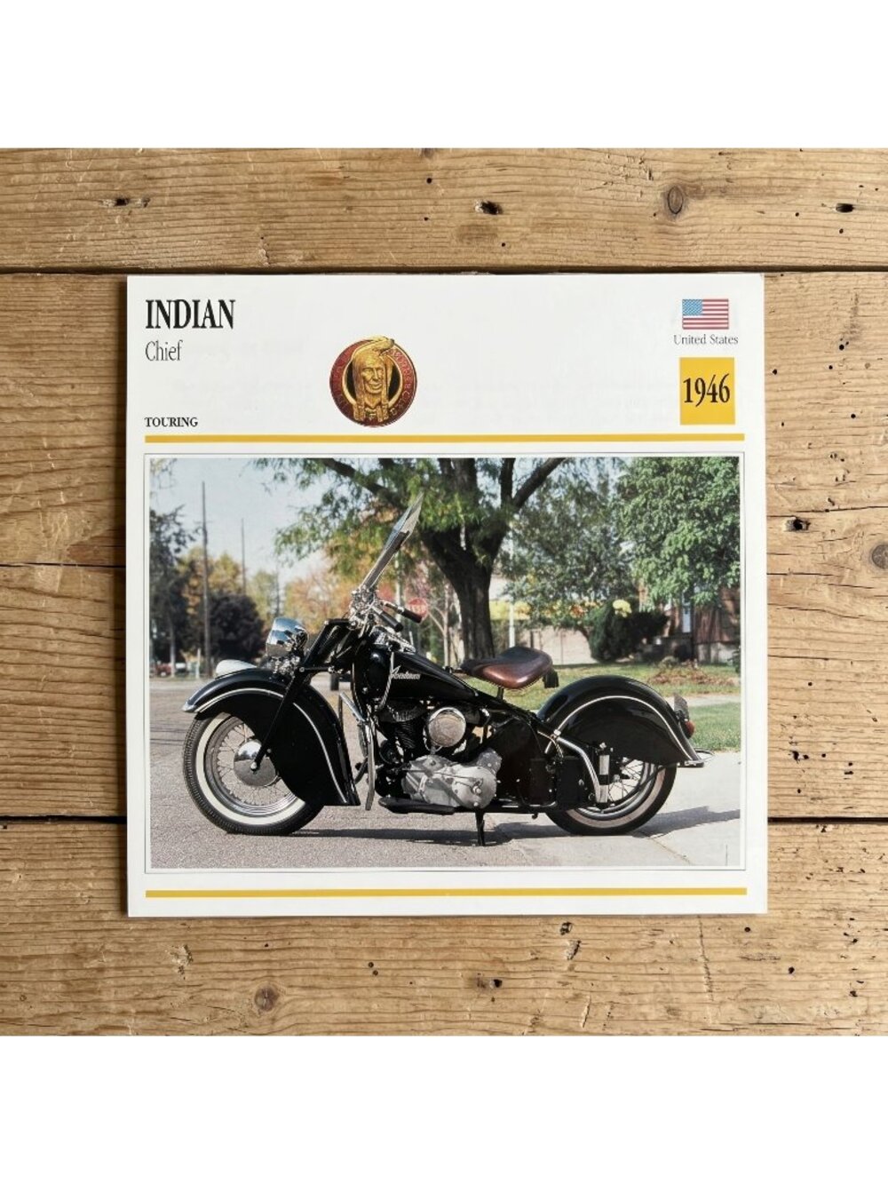 Indian Chief 1946 United States Touring Atlas Edito-Service SA Motorcycle Card